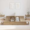 vidaXL Aufbewahrungsbettgestell Artisan-Eiche 180 x 200 cm