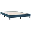 vidaXL Boxspringbett mit Matratze Dunkelblau 140x220 cm Samt