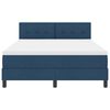 vidaXL Boxspringbett mit Kopfteil Blau 140 x 190 cm Stoff