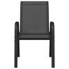 vidaXL Stapelbare Gartenst&uuml;hle 2 Stk. Schwarz Textilene