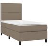 vidaXL Boxspringbett mit Matratze Taupe 90x190 cm Stoff