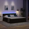 vidaXL Bett mit Stauraum und LED mit LED Schwarz 160 x 200 cm Samt