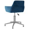 vidaXL Esszimmerst&uuml;hle 2 Stk. Drehbar Blau Samt