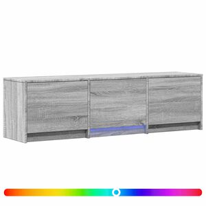 vidaXL Fernsehschrank mit LED 140x34x40 cm Graues Sonoma Holzwerkstoff