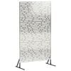 vidaXL Sichtschutz 100 x 50 x 180 cm Edelstahl Silber