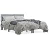 vidaXL Bettgestell Grau Sonoma 140x190 cm Holzwerkstoff und Metall