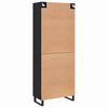 vidaXL Highboard 2 pcs Schwarz Eichen-Optik Holzwerkstoff