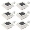 vidaXL Outdoor Solarleuchten 6 St&uuml;ck LED Quadratisch 12 cm Wei&szlig;