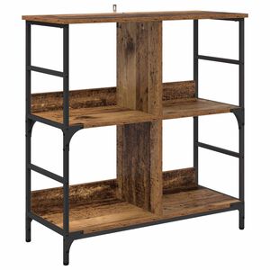 vidaXL Regal 4 Ebenen 78,5 x 33 x 82 cm Holzwerkstoff Altholz