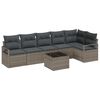 vidaXL Sofa Set 7 stk. Grau [Synthetisch]: Poly Rattan