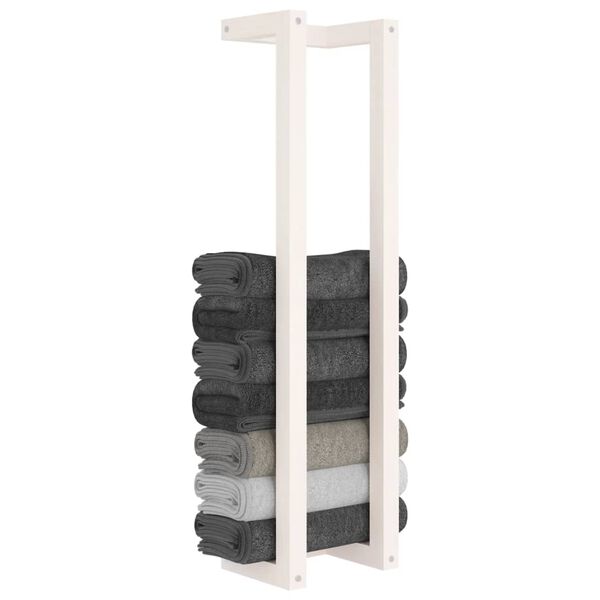 vidaXL Handtuchhalter Weiß 23x18x90 cm Massivholz Kiefer