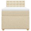 vidaXL Boxspringbett mit Matratze Creme 80x200 cm Stoff
