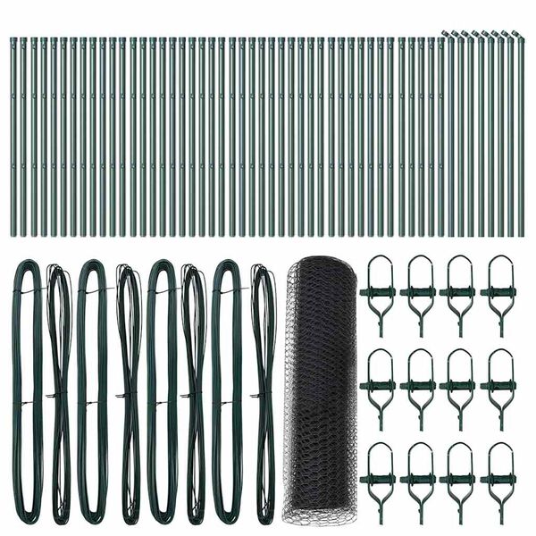 vidaXL Zaunpfosten Grau 100 x 0,6 m (25 mm Maschen) Stahl und PVC