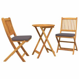 vidaXL Garten Bistro Set 3 pcs Braun Akazie Massivholz