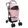vidaXL Faltbarer Haustierwagen Rosa 81 x 47 x 99 cm Polyester