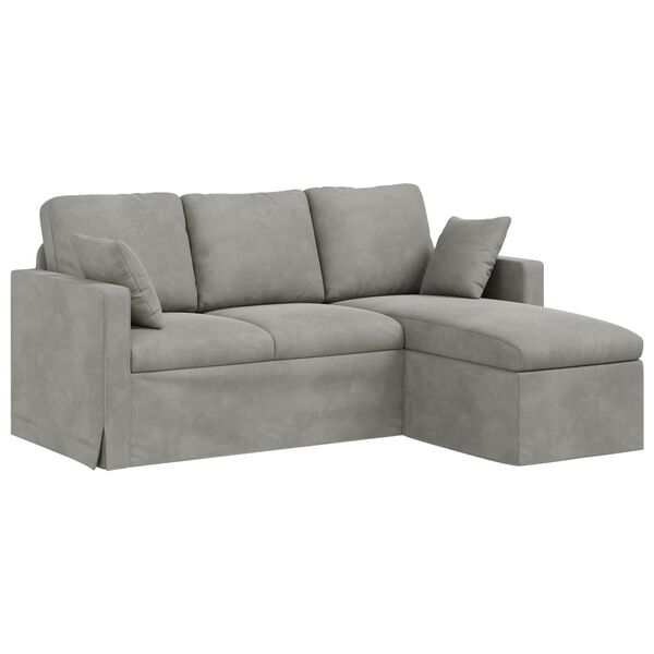 vidaXL Sofa Hellgrau Gesamtabmessungen: 178 x 134 x 80 cm (B x T x H)