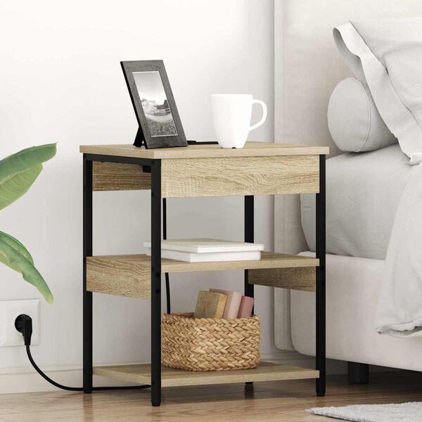 vidaXL Nachttisch Sonoma-Eiche 41 x 31 x 51 cm Holzwerkstoff