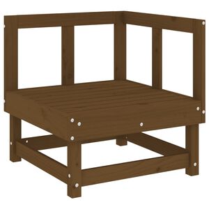 vidaXL Garten-Ecksofa Honigbraun Massivholz Kiefer