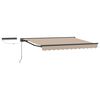 vidaXL Elektrische ausziehbare Markise Beige und Anthrazit 3,5 x 2,5 m