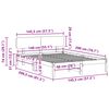 vidaXL Bettrahmen mit Kopfteil Natur 140 x 200 cm Massives Kiefernholz
