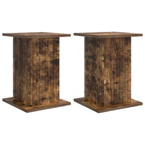 vidaXL Pflanzenst&auml;nder 2 pcs Ger&auml;ucherte Eiche 30,5 x 30 x 43 cm