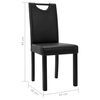 vidaXL Esszimmerst&uuml;hle 6 Stk. Schwarz Kunstleder