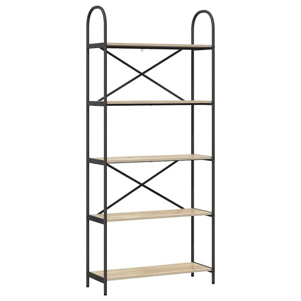 vidaXL B&uuml;cherregal Sonoma-Eiche 80 x 30 x 183 cm Holzwerkstoff