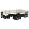 vidaXL Gartensofa-set 9 stk. Schwarz Poly-Rattan