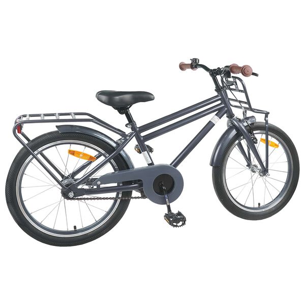 vidaXL Kinderfahrrad 18 Zoll f&uuml;r 5-7 Jahre alt Dunkelgrau