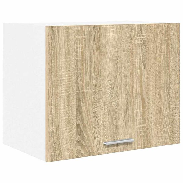 vidaXL H&auml;ngeschrank mit Speicher Sonoma-Eiche und Wei&szlig; 50 x 31 x 40 cm