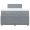 vidaXL Boxspringbett mit Matratze Hellgrau 120x190 cm Stoff