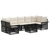 vidaXL Gartensofa-set 8 stk. Schwarz Poly-Rattan
