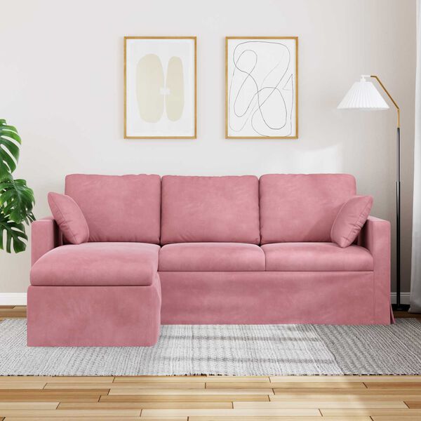 vidaXL Sofa Rosa 198 x 134 x 80 cm Samt