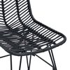 vidaXL Esszimmerstuhl 2 pcs Schwarz 44 x 47 x 85 cm Rattan und Eisen