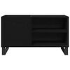 vidaXL Schallplattenschrank Schwarz Eichen-Optik 85 x 38 x 48 cm