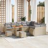 vidaXL Garten-Sofa-Set 12 pcs Beige Poly-Rattan