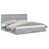 vidaXL Aufbewahrungsbett Sonoma-Grau 200 x 200 cm Holzwerkstoff