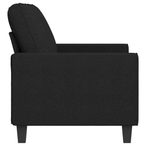 vidaXL 2-Sitzer-Sofa Schwarz 140 cm Stoff