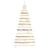 vidaXL Weihnachtsbaum mit 50 LEDs Natur 120 cm Massives Eschenholz