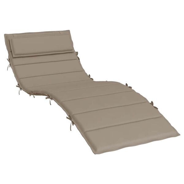 vidaXL Sonnenliegen-Auflage Taupe 180x60x4 cm Oxford-Gewebe