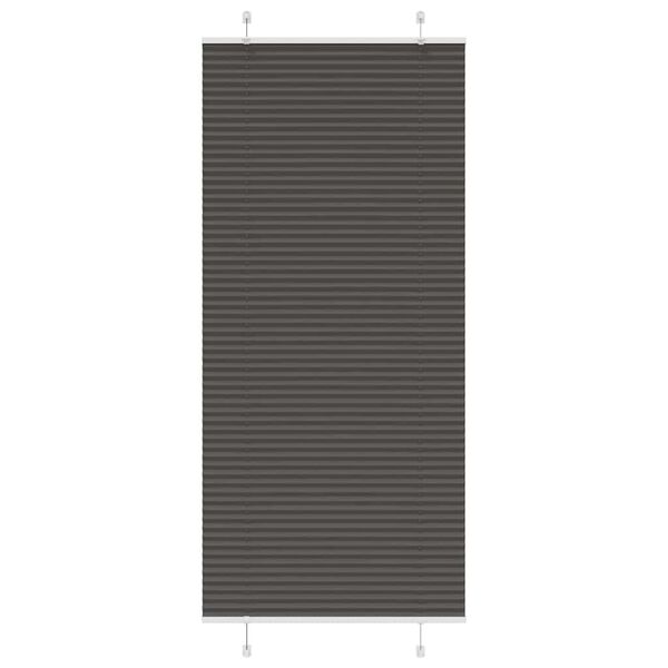 vidaXL Plissee Schwarz 100x200 cm Stoffbreite 99,4 cm Polyester