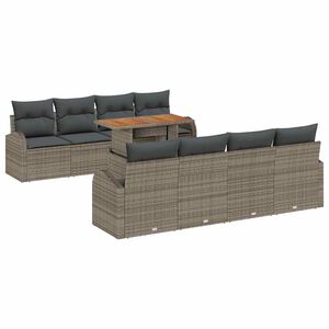 vidaXL Garten-Sofa-Set 7 stk. Grau