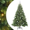 vidaXL K&uuml;nstlicher Weihnachtsbaum mit 300 LEDs Gr&uuml;n 210 cm PE und PVC