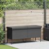vidaXL Gartentruhe mit Rollen Schwarz 160x55x75 cm Poly Rattan