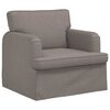 vidaXL Sofa 2 pcs Taupe