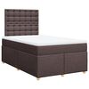 vidaXL Boxspringbett mit Matratze Dunkelbraun 120x200 cm Stoff