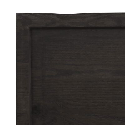 vidaXL Tischplatte 120x40x(2-4) cm Massivholz Behandelt Baumkante