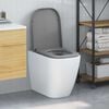vidaXL Toilettensitz Grau 47,5 x 35 x 3,6 cm Duroplast