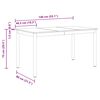 vidaXL Esstische 140 x 80 x 75 cm METALL