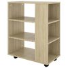 vidaXL Rollschrank Sonoma-Eiche 60x35x75 cm Holzwerkstoff